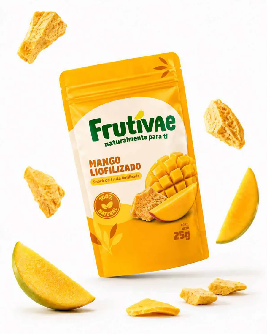 Doypack Frutivae de mango liofilizado con trozos de mango